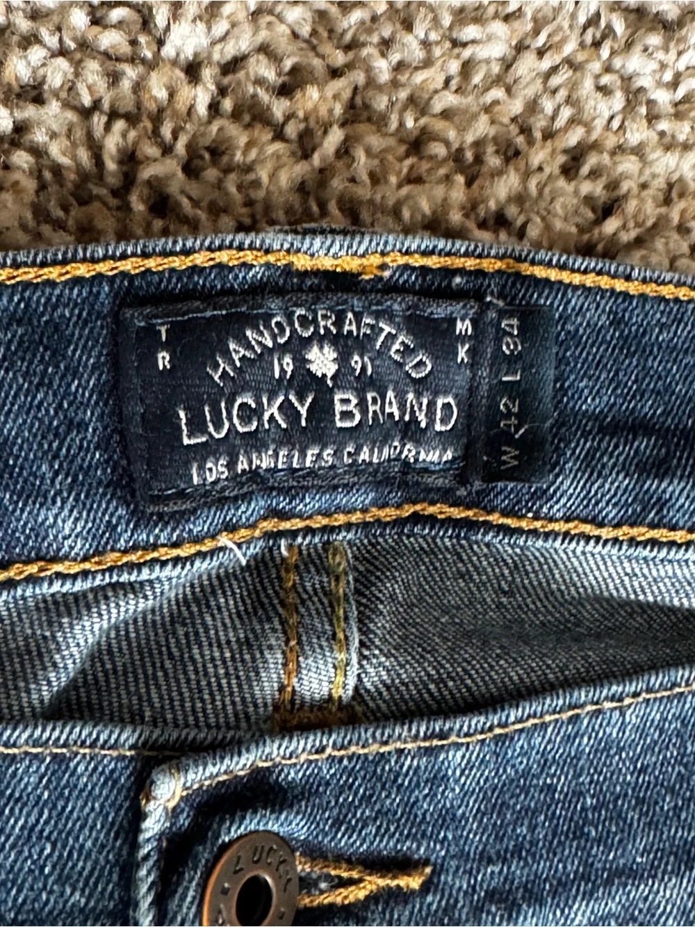 Men's Lucky Dark Blue Jeans
